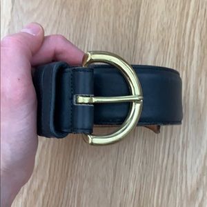 Coach black leather belt